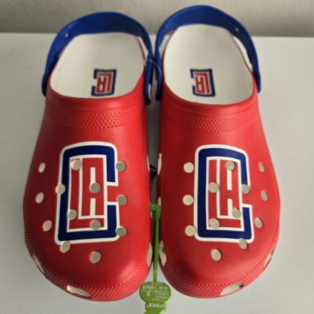 Crocs LA Clippers NBA Classic‎ Clog Blue Red Size Men's 10 Women's 12 NWT